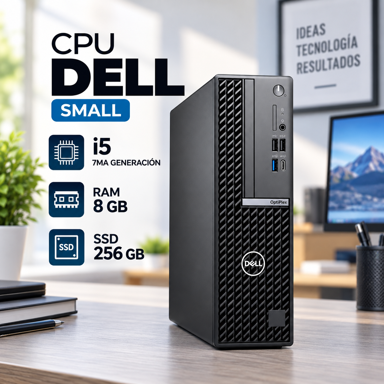 CPU Dell Small i5 7ma 8GB SSD 256GB