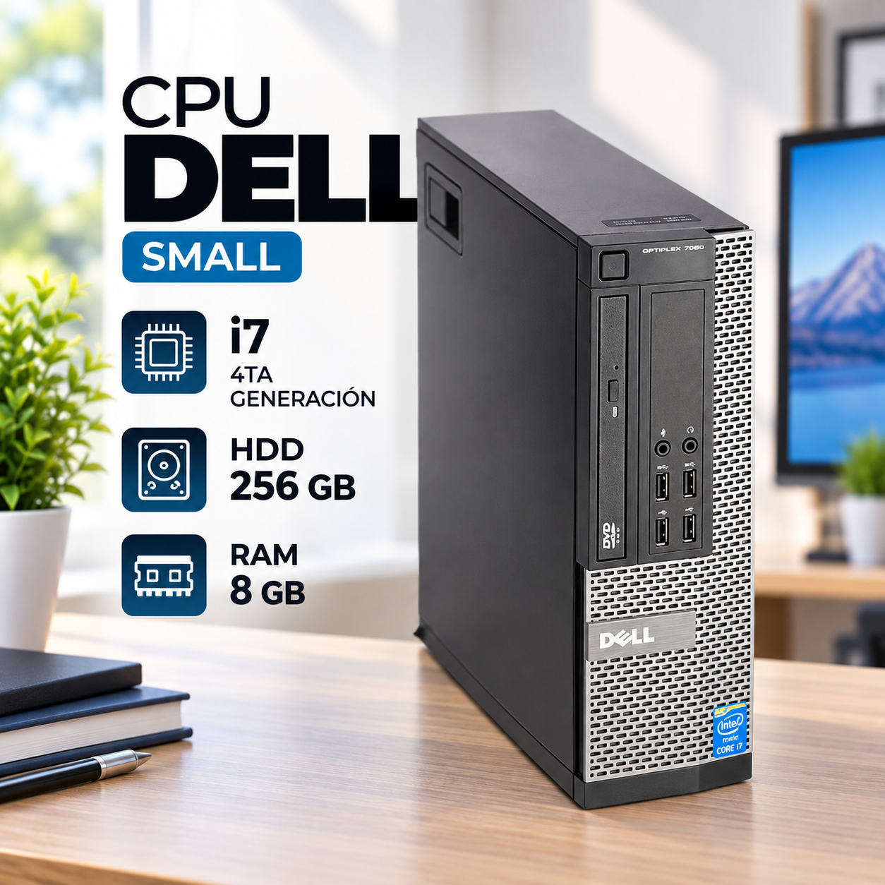 CPU Dell Small i7 4ta 8GB 256GB